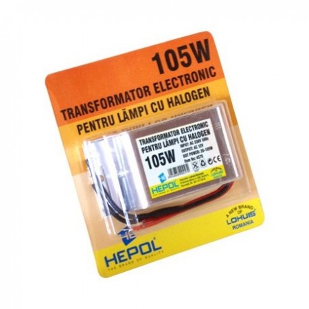 Transformator electronic  pentru lampi  cu halogen  230V/12V  105W